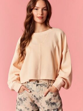 French Terry Crop Sweatshirt
